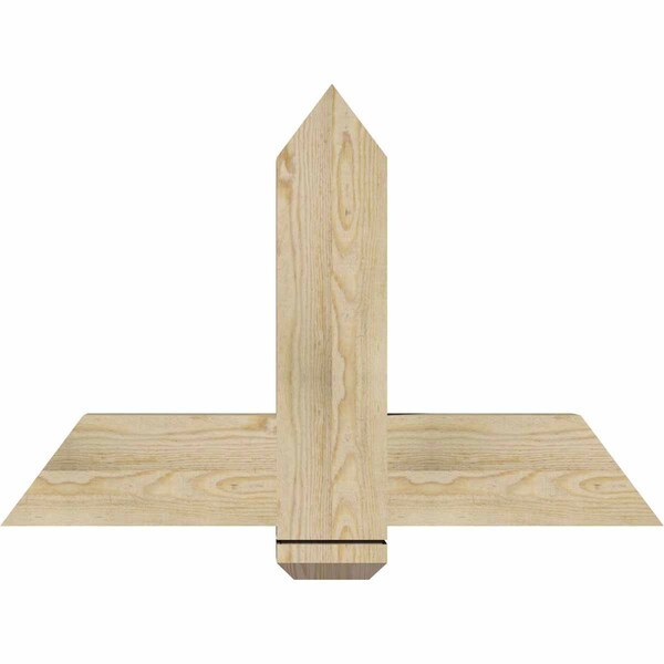 Ekena Millwork Eugene Rough Sawn Timber Gable Bracket, Douglas Fir, 36"W x 24"H x 4"D x 6"F, 16/12 Pitch GBW036X24X0406EUG00RDF - main